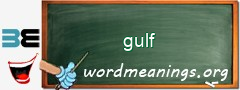 WordMeaning blackboard for gulf